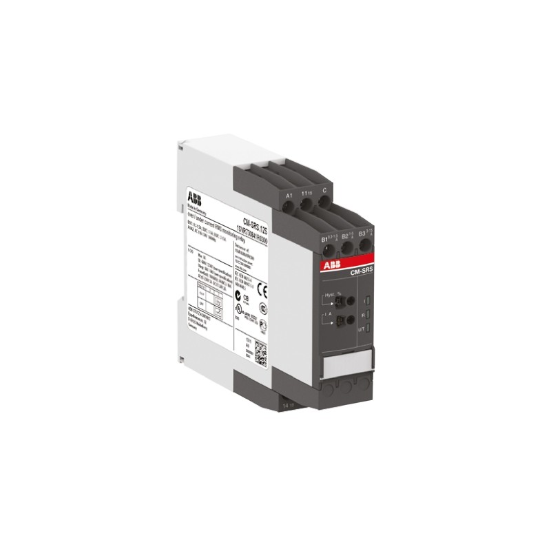 1 pcs - ABB Current Monitoring Relay, 1 Phase, SPDT, DIN Rail