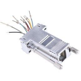 1 pcs - RS PRO D Sub Adapter Male 9 Way D-Sub to Female RJ45