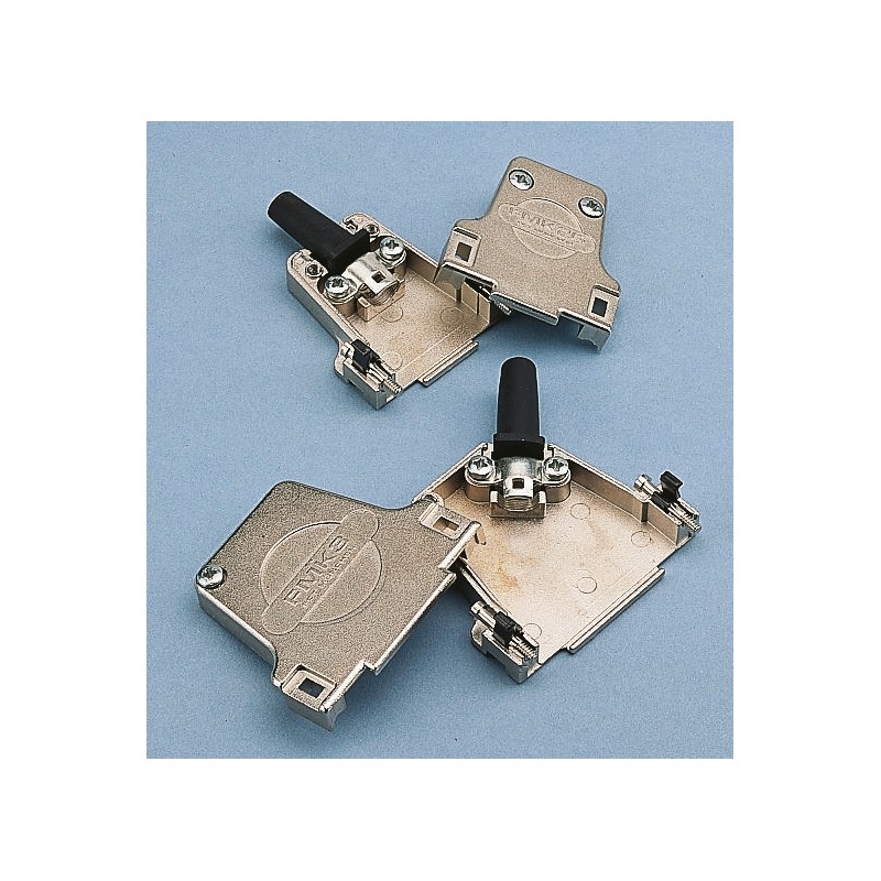 1 pcs - FCT from Molex FMK Series Die Cast Zinc Angled D Sub Backshell, 50 Way, Strain Relief