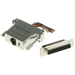 1 pcs - RS PRO D Sub Adapter Female 25 Way D-Sub to Female RJ45