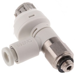 1 pcs - SMC AS Series Threaded Speed Controller, M5 x 0.8 Male Inlet Port x 4mm Tube Outlet Port