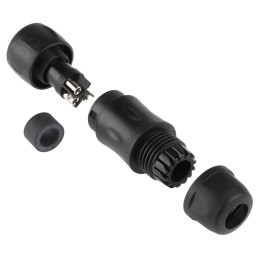 1 pcs - Souriau Circular Connector, 4 Contacts, Cable Mount, Socket, Male, IP68, IP69K, UTS Series