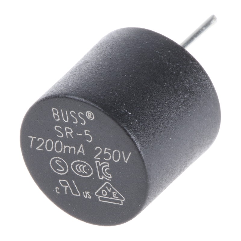 10 pcs - EatonPC Board Non Resettable Fuse, Radial 200mA, 250V ac