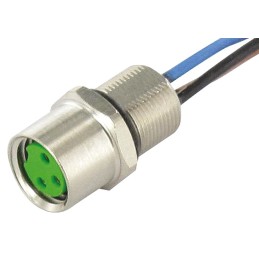 1 pcs - Murrelektronik Circular Connector, 3 Contacts, Bulkhead Mount, M8 Connector, Socket, Male, IP65, IP67, 7000 Series