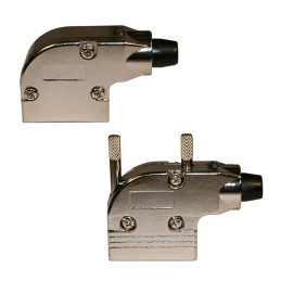 1 pcs - Norcomp 981 Series Zinc Right Angle D Sub Backshell, 9 Way