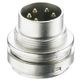 1 pcs - Lumberg, SFV 5 Pole M16 Din Plug, DIN EN 60529, 5A, 250 V ac IP40, Male, Panel Mount