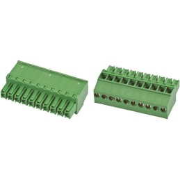 1 pcs - TE Connectivity 3.5mm Pitch 10 Way Pluggable Terminal Block, Plug, Cable Mount, Screw Down Termination