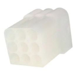 10 pcs - TE Connectivity, Commercial MATE-N-LOK Female Connector Housing, 6.1mm Pitch, 9 Way, 3 Row