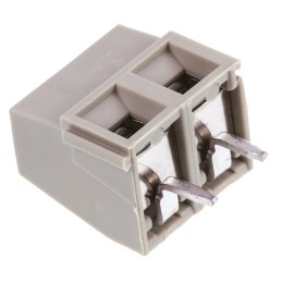 10 pcs - TE Connectivity Buchanan Series PCB Terminal Block, 2-Contact, 5mm Pitch, Through Hole Mount, 1-Row, Screw Termination