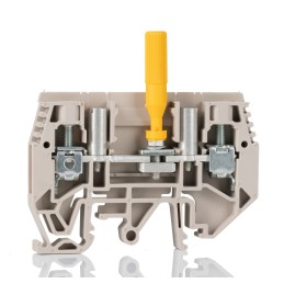 1 pcs - Weidmuller W Series Brown Disconnect Terminal Block, Single-Level, Screw Termination