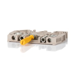 1 pcs - Weidmuller W Series Brown Disconnect Terminal Block, Single-Level, Screw Termination
