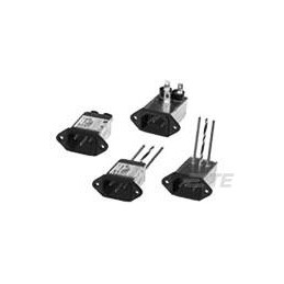 1 pcs - TE Connectivity 3A, 250 V ac Flange Mount IEC Inlet Filter 3ED8, Wire Lead