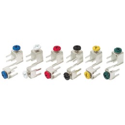 10 pcs - Keystone, Brass Screw Terminal, 22 - 14 AWG, Right Angle, 15A