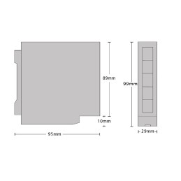 1 pcs - RS PRO DIN Rail Mount Ethernet Switch, 5 RJ45 Ports, 1000Mbit/s Transmission, 5 - 30V dc
