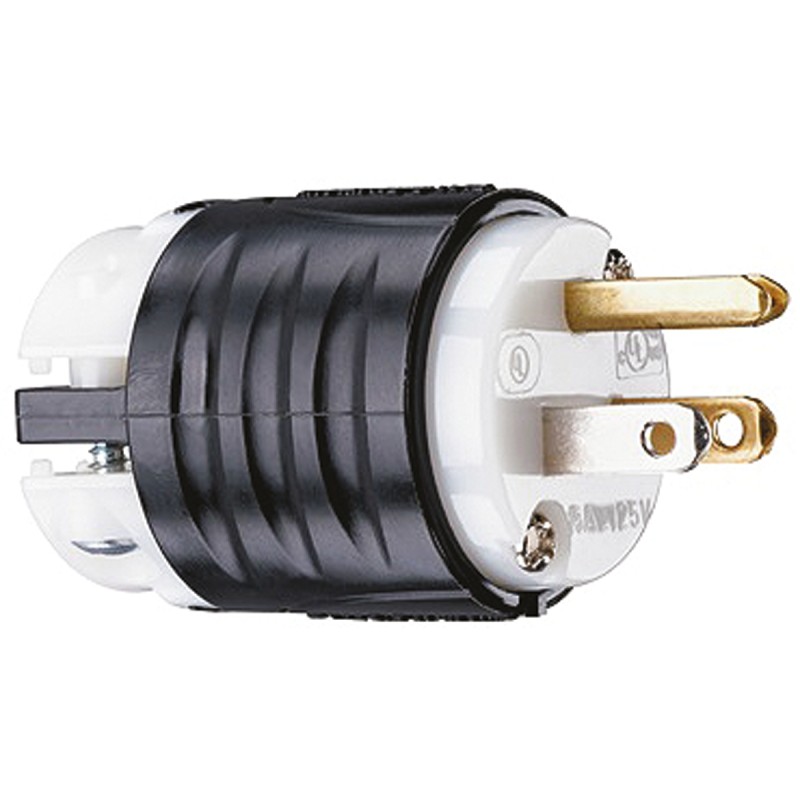 1 pcs - PASS & SEYMOUR USA Mains Plug, 15A, Cable Mount, 125 V