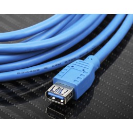 1 pcs - RS PRO USB 3.0 Cable, Male USB A to Female USB A USB Extension Cable, 5m