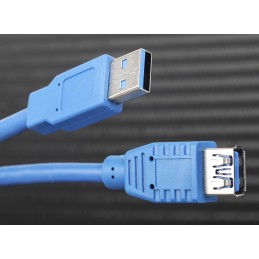 1 pcs - RS PRO USB 3.0 Cable, Male USB A to Female USB A USB Extension Cable, 5m