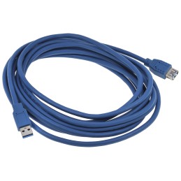 1 pcs - RS PRO USB 3.0 Cable, Male USB A to Female USB A USB Extension Cable, 5m