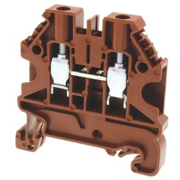 10 pcs - Wieland WT 4 Series Brown Feed Through Terminal Block, Single-Level, Screw Termination, ATEX