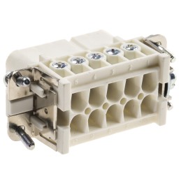 1 pcs - Epic Contact Heavy Duty Power Connector Insert, 14A, Female, H-A Series, 10 Contacts