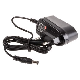 1 pcs - MEAN WELL 6W Plug-In AC/DC Adapter 9V dc Output, 660mA Output