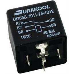 1 pcs - Durakool PCB Mount Power Relay, 12V dc Coil, 60A Switching Current, SPDT