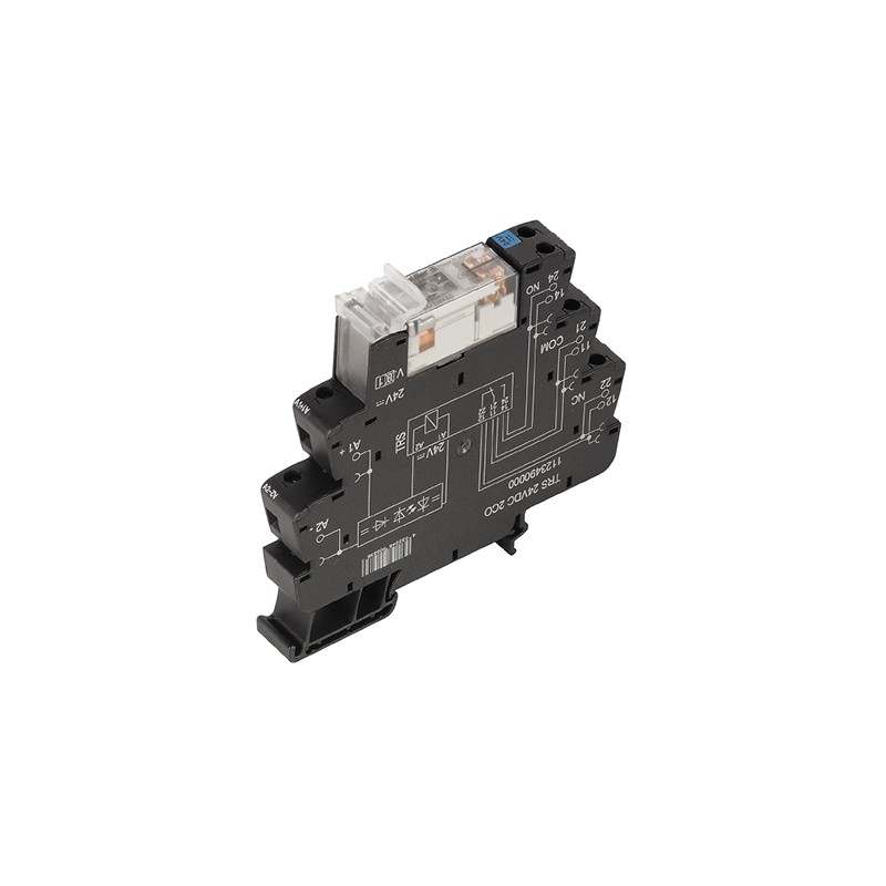 1 pcs - Weidmuller TRS Series Interface Relay, DIN Rail Mount, 230V ac/dc Coil, DPDT, 2-Pole
