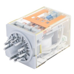 1 pcs - RS PRO Plug In Power Relay, 24V dc Coil, 10A Switching Current, 3PDT