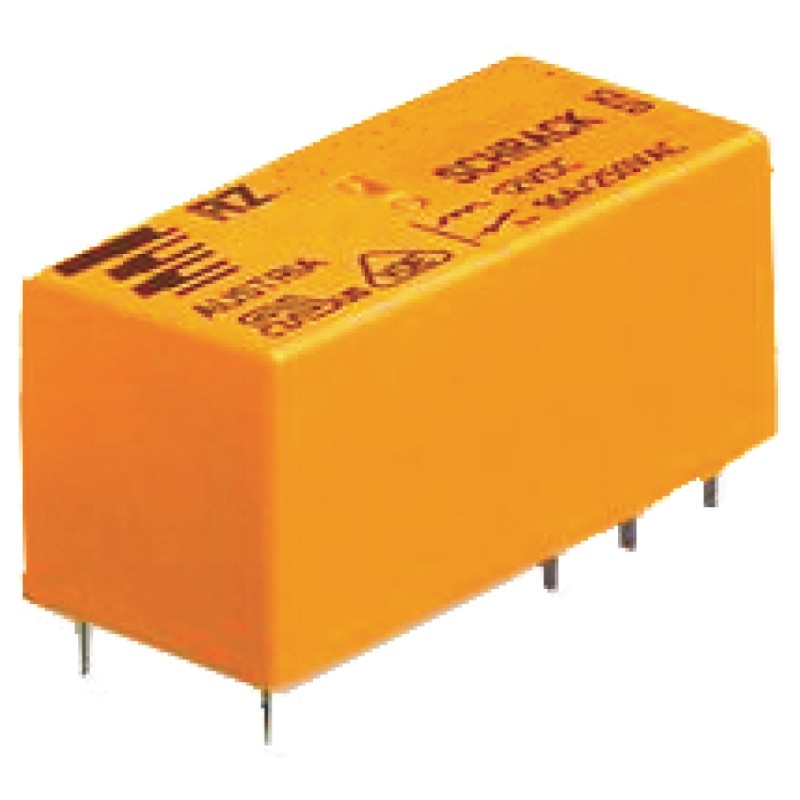 1 pcs - TE Connectivity PCB Mount Power Relay, 12V dc Coil, 12A Switching Current, SPDT