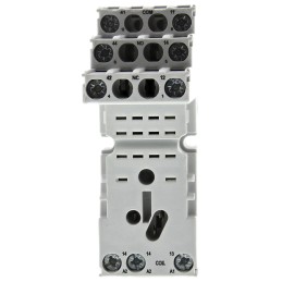 1 pcs - Relpol 8 Pin 300V ac DIN Rail, Panel Mount Relay Socket, for use with R2N Series Relay