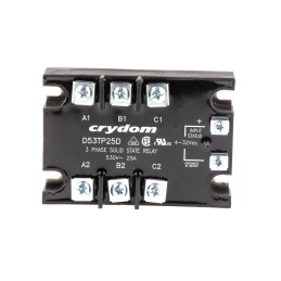 1 pcs - Sensata / Crydom Solid State Relay, 25 A rms Load, Panel Mount, 530 V rms Load, 32 V dc Control