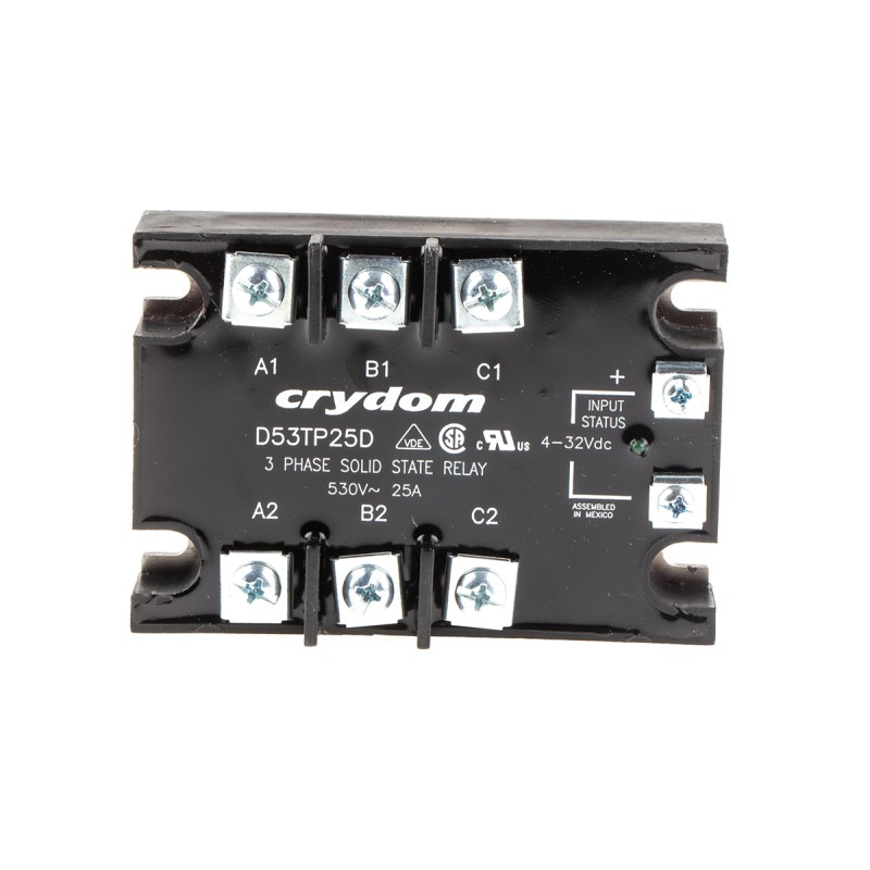 1 pcs - Sensata / Crydom Solid State Relay, 25 A rms Load, Panel Mount, 530 V rms Load, 32 V dc Control