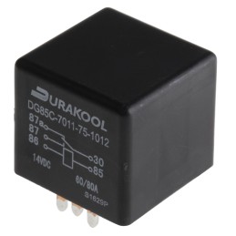1 pcs - Durakool PCB Mount Power Relay, 12V dc Coil, 80A Switching Current, SPDT
