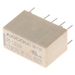 1 pcs - TE Connectivity PCB Mount Latching Signal Relay, 24V dc Coil, 2A Switching Current, DPDT