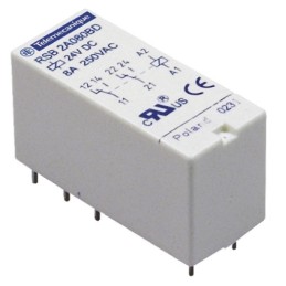 1 pcs - Schneider Electric PCB Mount Power Relay, 110V ac Coil, 8A Switching Current, DPDT