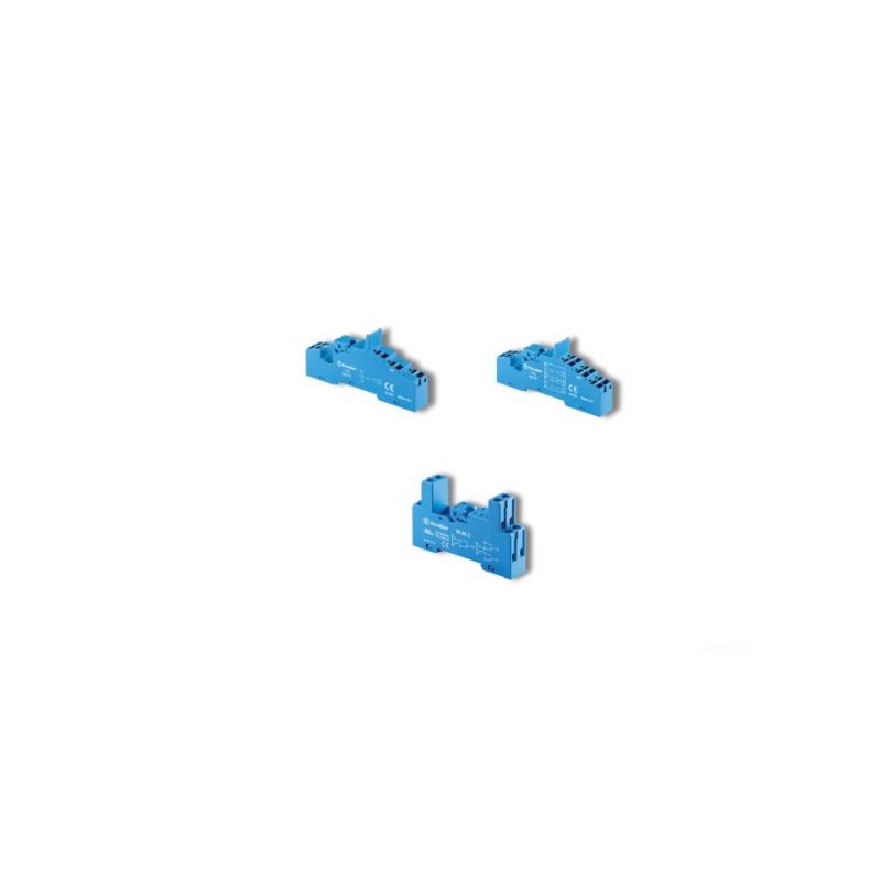 1 pcs - Finder 95 Series 250V Rail or Panel Mount Relay Socket, for use with 40.51, 40.52, 40.61, 40.62 Series Relay