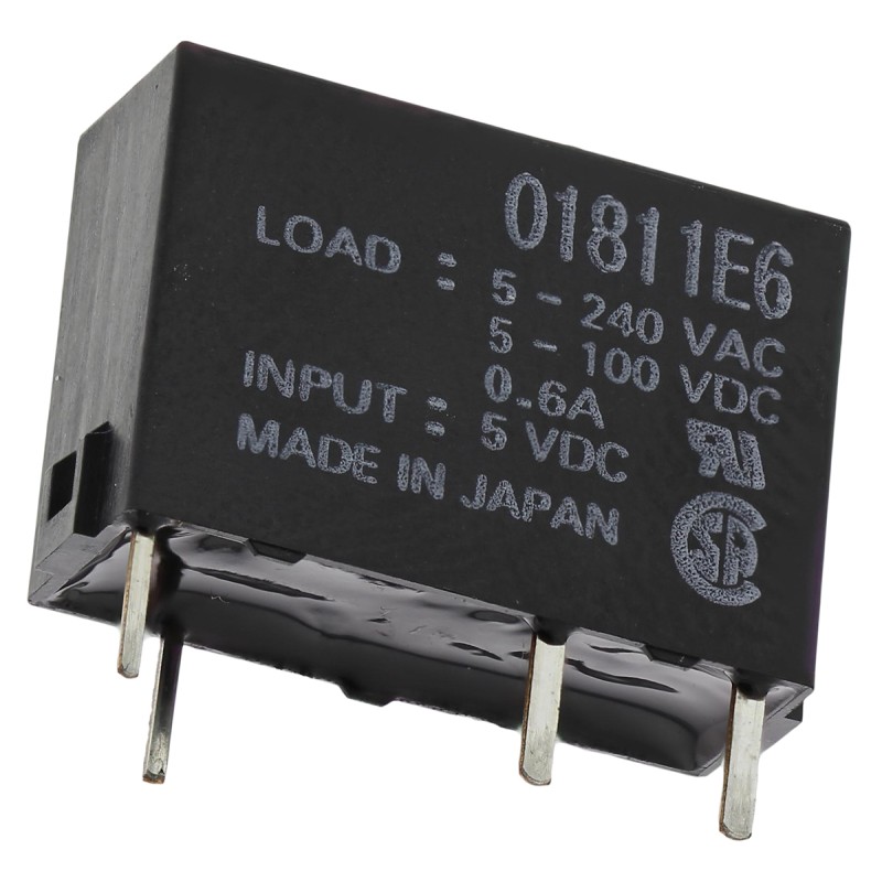 1 pcs - Omron G3DZ Series Solid State Relay, 0.6 A Load, PCB Mount, 264 V ac Load, 5 V dc Control