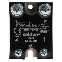 1 pcs - Celduc SCM Series Solid State Relay, 100 A Load, Panel Mount, 200 V dc Load, 32 V dc Control