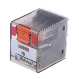1 pcs - TE Connectivity PCB Mount Power Relay, 230V ac Coil, 6A Switching Current, 4PDT
