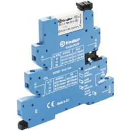 1 pcs - Finder 39 Series Interface Relay, DIN Rail Mount, 24V ac/dc Coil, SPDT, 1-Pole