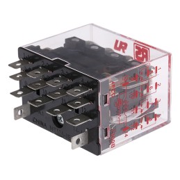 1 pcs - RS PRO Plug In Power Relay, 24V dc Coil, 12A Switching Current, 4PDT