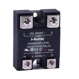 1 pcs - i-Autoc KSI Series Solid State Relay, 25 A Load, Panel Mount, 280 V ac Load, 32 V dc Control