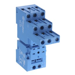 1 pcs - Finder 94 11 Pin 250V ac DIN Rail Relay Socket, for use with 55.33 Series Relay
