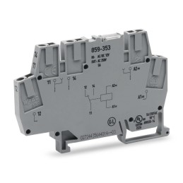 1 pcs - Wago 859 Series Interface Relay, DIN Rail Mount, 24V ac/dc Coil, SPDT, 5A Load