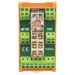 1 pcs - TE Connectivity PCB Mount Force Guided Relay, 24V dc Coil Voltage, 6 Pole, 5PST, DPST