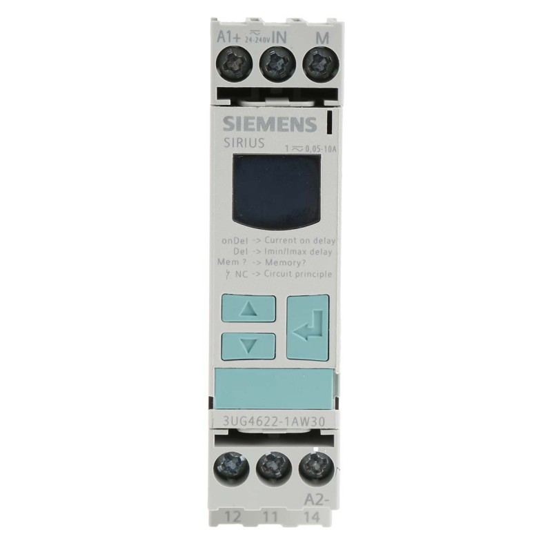 1 pcs - Siemens Current Monitoring Relay, 1 Phase, SPDT, DIN Rail