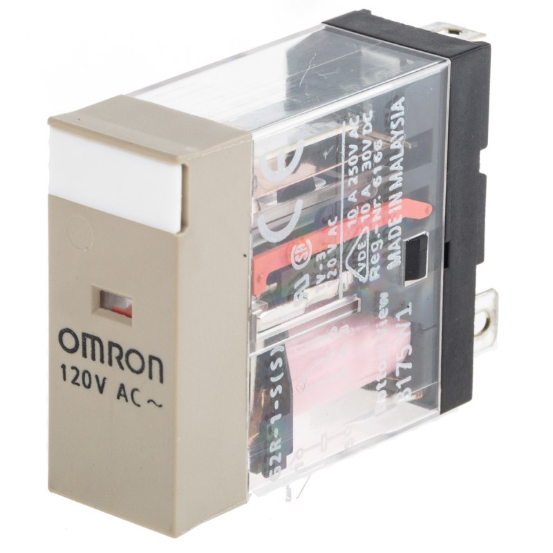 1 pcs - Omron PCB Mount Power Relay, 120V ac Coil, 5A Switching Current, SPDT
