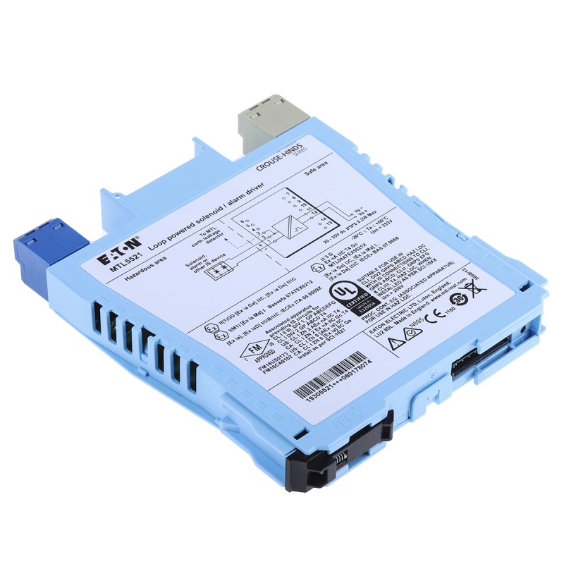 1 pcs - Eaton 1 Channel Zener Barrier, Solenoid Driver, Current Input, Current Output, ATEX