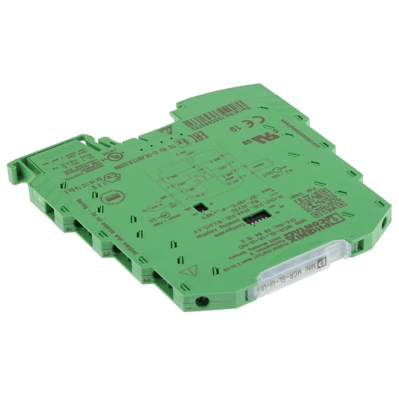 1 pcs - Phoenix Contact MINI MCR Series Signal Conditioner, Current, Voltage Input, Current, Voltage Output, 24V dc Supply, ATEX