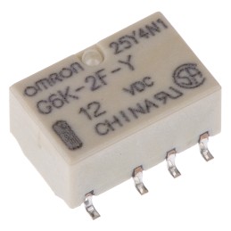 1 pcs - Omron Surface Mount Signal Relay, 12V dc Coil, 1A Switching Current, DPDT